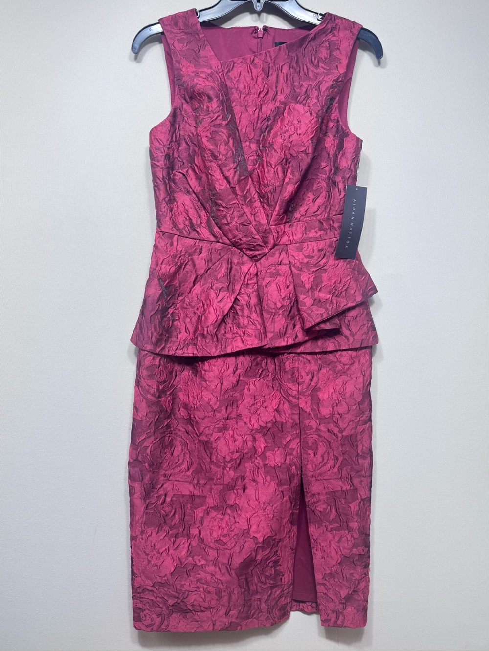 Aidan by Aidan Mattox Womens Jacquard Sleeveless Cocktail and Party Dress size 2